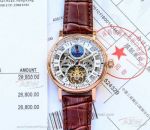 AAA Replica Patek Philippe Complications Skeleton Moonphase 42 MM Rose Gold Case Men's Watch